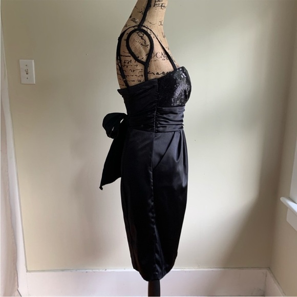 Roulette black sequin belted dress size S - Picture 2 of 9